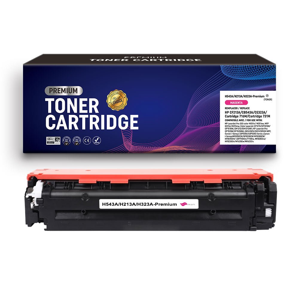 Cartouche de toner Compatible HP CF213A/CB543A/CE323A/Cartridge 716M/Cartridge 731M Magenta 1800pages - KERA FRANCE Cartouche de toner Compatible HP CF213A/CB543A/CE323A/Cartridge 716M/Cartridge 731M Magenta 1800pages - KERA FRANCE